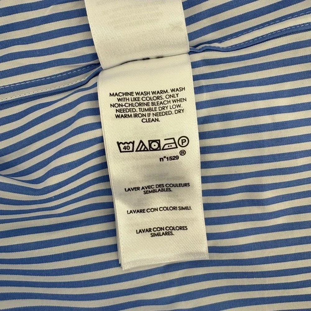 Polo Ralph Lauren Mens 3XB Blue White Striped Stretch Button Down Shirt NWT